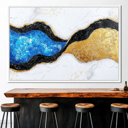 Radiant Rift of Golden Waves - NicheCanvas