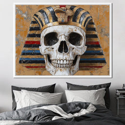Ancient Echoes Pharaoh Skull - Raven Blackwood - NicheCanvas