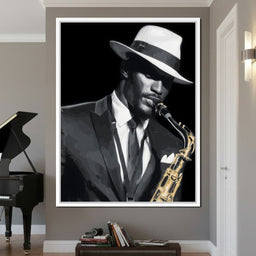 Midnight Jazz Saxophone Groove - NicheCanvas