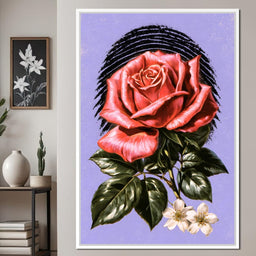 Solitary Rose Before The Solar Eclipse - NicheCanvas