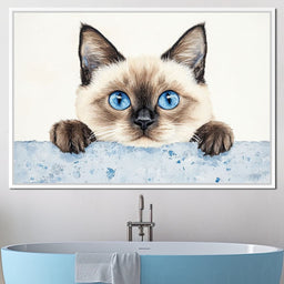 Curious Glance of Feline Eyes - NicheCanvas