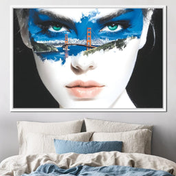 Golden Gate Dreams Eye Portrait - NicheCanvas