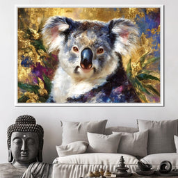 Golden Koala Portrait Glow - Neal Hackett - NicheCanvas