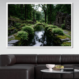 Forest Spring Stone Ruins - NicheCanvas