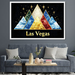 Vegas Golden Horizon of Night Stars - NicheCanvas