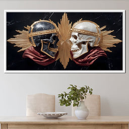 Royal Duality Marble Skull Gold - NicheCanvas