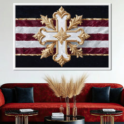 Baroque Gold Cross Majesty - NicheCanvas