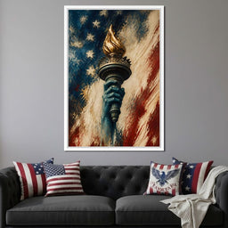 Liberty Igniting The Storm - NicheCanvas