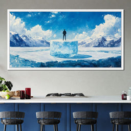 Solitude on Icy Summit - NicheCanvas