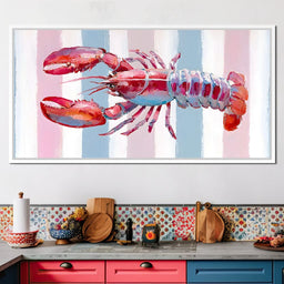 Lobster Dreams Striped Tapestry - NicheCanvas
