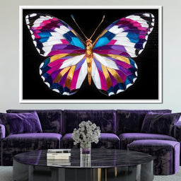 Neon Jewel Butterfly Flight - NicheCanvas