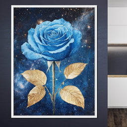 Celestial Blue Rose Symphony - NicheCanvas