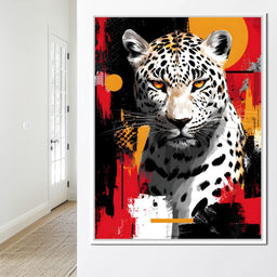 Golden Sun Leopard Stare - NicheCanvas