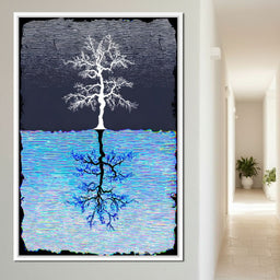 Binary Tree Reflection Pulse - NicheCanvas