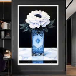 White Blossom Elegance Flourish - NicheCanvas