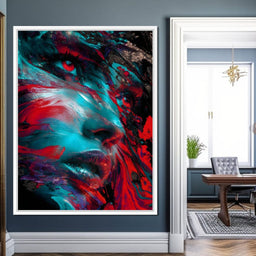 Luminous Inferno Portrait Vision - NicheCanvas