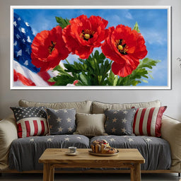 American Poppies in Bloom - NicheCanvas