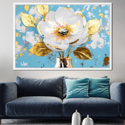 Golden Petal Elegance Blooms - NicheCanvas