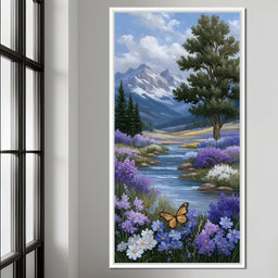Mountain Meadow Butterfly Serenity - NicheCanvas