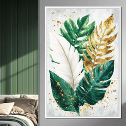 Golden Leaf Rhythm in Nature - NicheCanvas