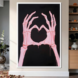 Macabre Heartbeat Skeleton Love - NicheCanvas