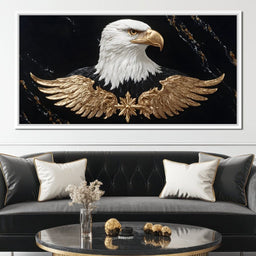 Golden Eagle Majesty Marble - NicheCanvas