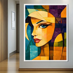 Geometric Elegance Portrait - NicheCanvas