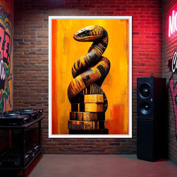 Coiled Majesty on Sunlit Tower - NicheCanvas