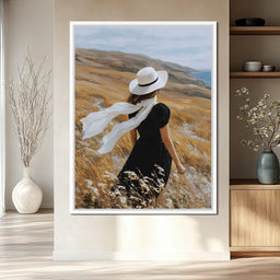 Wind Swept Hillside Muse - NicheCanvas