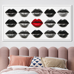 Sensual Lips Bold Defiance - NicheCanvas