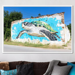 Street Art - Sea Turtle Voyage - NicheCanvas