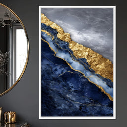 Gilded Midnight Marble Rift - NicheCanvas