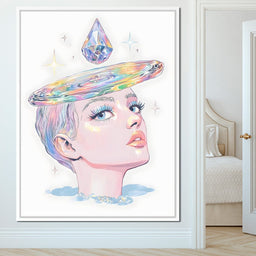 Iridescent Cosmic Halo Dream - NicheCanvas