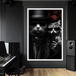 Feline Noir Elegance - NicheCanvas