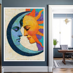 Celestial Lovers Meeting Across Time - NicheCanvas