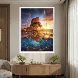 Celestial Rift Desert Dawn - NicheCanvas