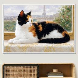 Parisian Feline Afternoon - NicheCanvas
