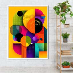 Vivid Geo Orbit Kaleidoscope - NicheCanvas