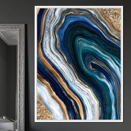 Currents of Gilded Stone - NicheCanvas