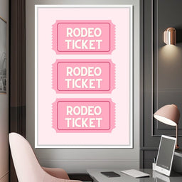 Pastel Rodeo Ticket Stack - NicheCanvas