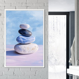 Coastal Stone Balance Zen - NicheCanvas