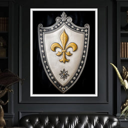 Shield of Golden Elegance Fleur De Lys - NicheCanvas