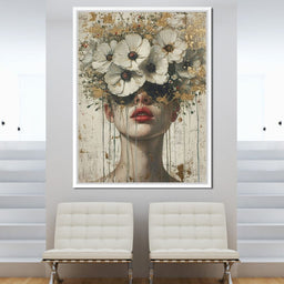 Golden Petal Masquerade - NicheCanvas