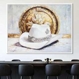 Maple Leaf Cowbow Hat Elegance - NicheCanvas