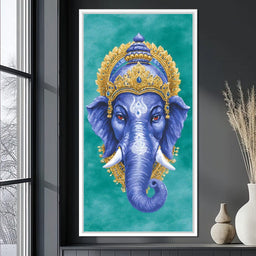 Royal Indigo Elephant Majesty - NicheCanvas
