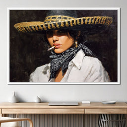 Smoky Bandit Hat Portrait - NicheCanvas