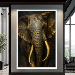 Elephant Gilded Wisdom - NicheCanvas