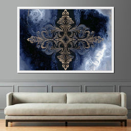 Gilded Blue Reverie - NicheCanvas