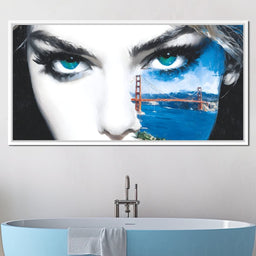 Golden Gate Reflections Within Eyes - NicheCanvas