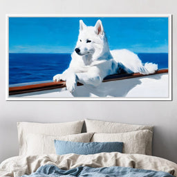 Oceanic Vista Canine Majesty - NicheCanvas